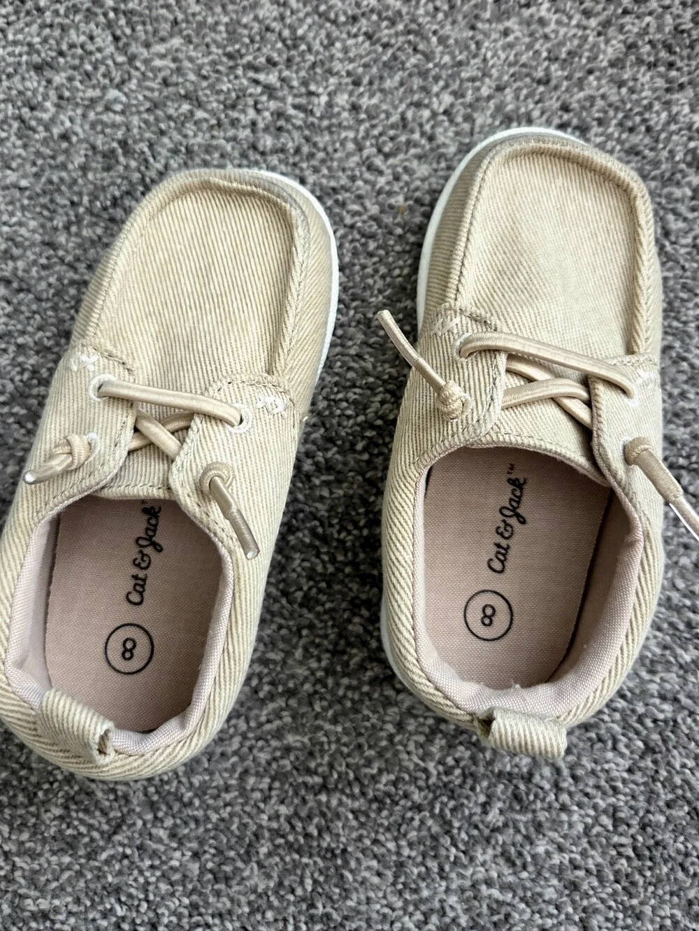 CAT & JACK Tan Toddler Pull-on Boat Sneaker Size 8